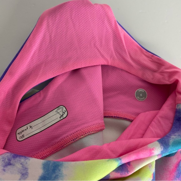 Ivivva Girls Racerback Athletic Tank Top Size 6 Multi Color - Picture 5 of 6